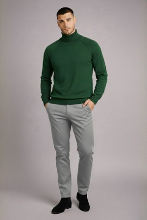 Calça Reta de Alfaiataria Masculina