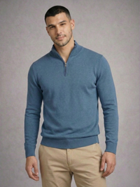 Blusa Tricot Gola Alta Ziper