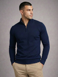 Blusa Tricot Gola Alta Ziper