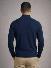 Blusa Tricot Gola Alta Ziper