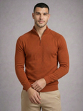 Blusa Tricot Gola Alta Ziper