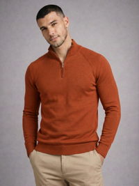 Blusa Tricot Gola Alta Ziper