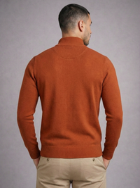Blusa Tricot Gola Alta Ziper