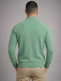 Blusa Tricot Gola Alta Ziper