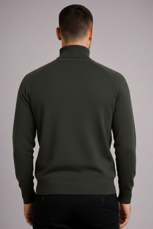 Blusa Tricot Manga Longa Gola Alta
