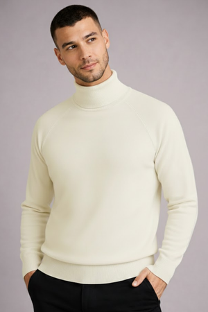 Blusa Tricot Manga Longa Gola Alta