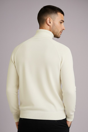 Blusa Tricot Manga Longa Gola Alta