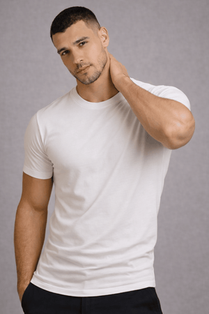 T-Shirt Masculina Manga Curta Algodão Egípcio