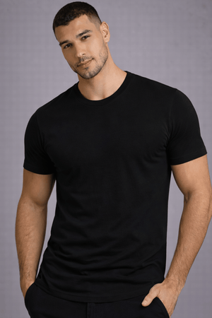 T-Shirt Masculina Manga Curta Algodão Egípcio