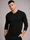 T-Shirt Masculina Manga Longa Algodão Egípcio