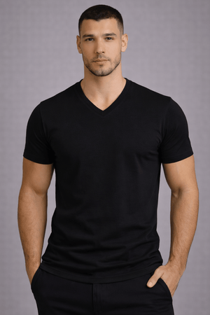 T-Shirt Masculina Manga Curta Algodão Egípcio